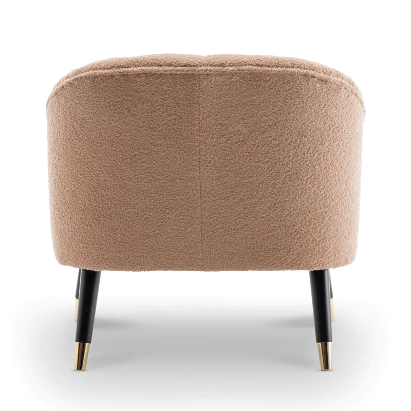 House of Avana Teddy Boucle Light Brown Accent Chair for Home