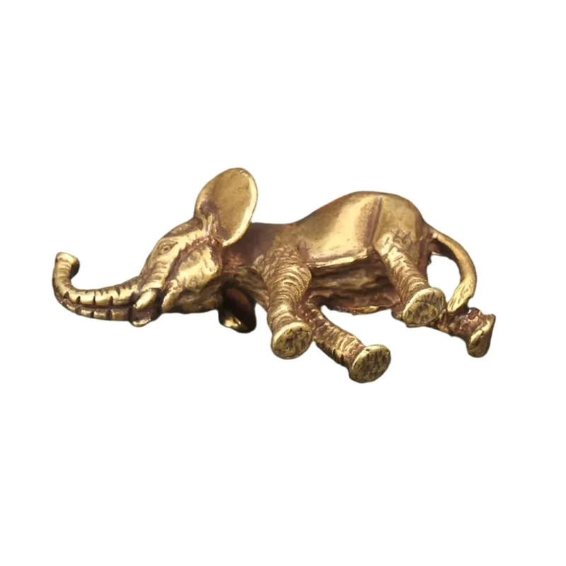 House of Avana Antique Gold Resin Miniature Elephant Figurines