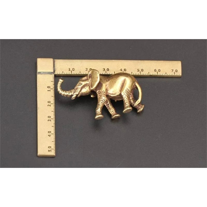 House of Avana Antique Gold Resin Miniature Elephant Figurines