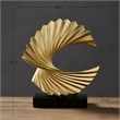 House of Avana Modern Golden Resin Decorative Abstract Sculpture