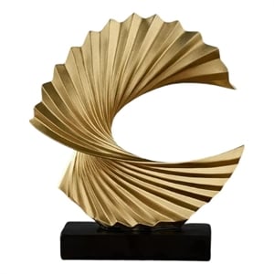House of Avana Modern Golden Resin Decorative Abstract Sculpture