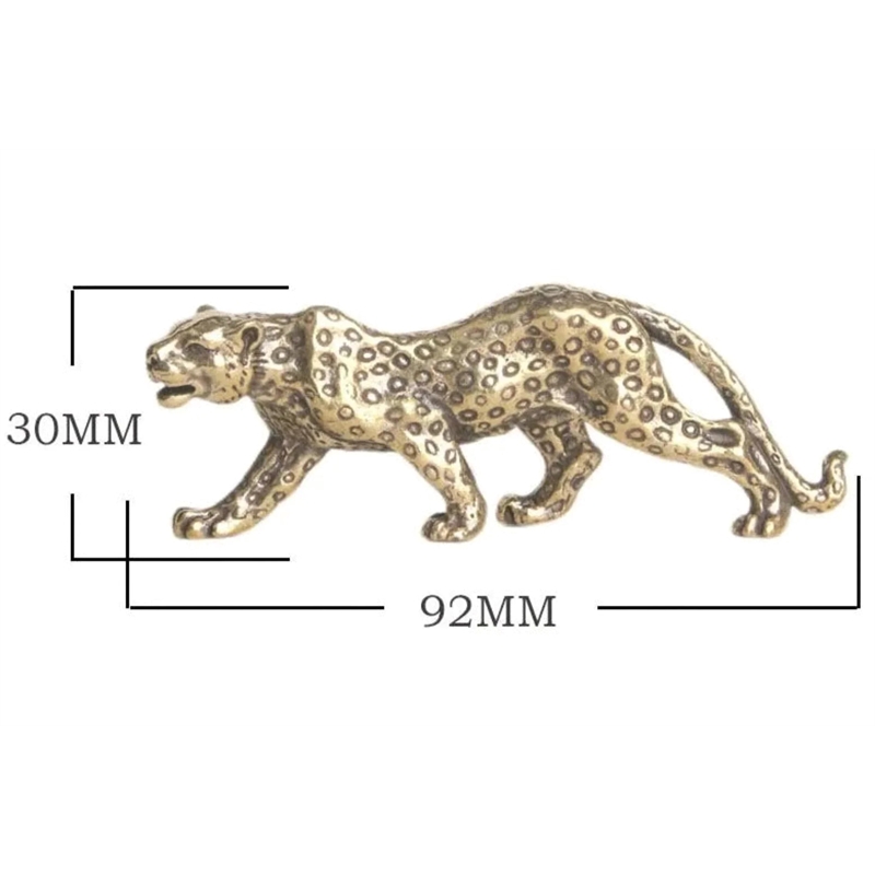 House of Avana Retro Brass Gold Miniature Leopard Figurine Tabletop