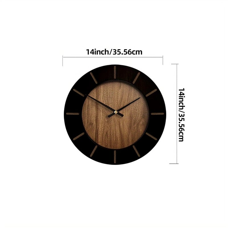 House of Avana Vintage Wooden Brown Silent Wall Clock