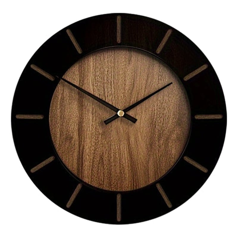 House of Avana Vintage Wooden Brown Silent Wall Clock