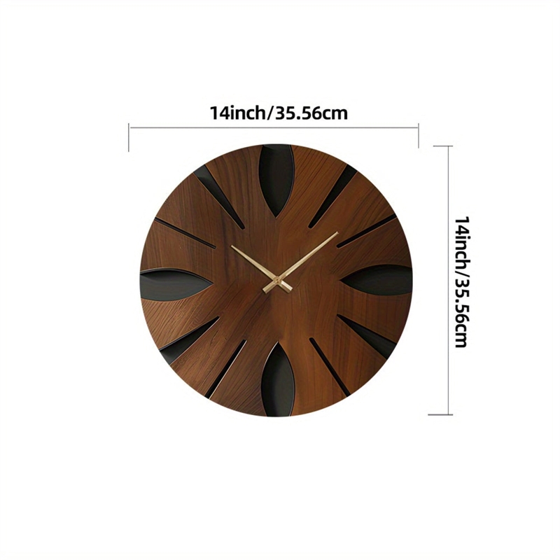 House of Avana Artistic Wooden Brown Wall Clock