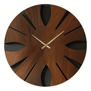 House of Avana Artistic Wooden Brown Wall Clock