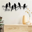 House of Avana Handcrafted Metal Black Birds on Tree Branch