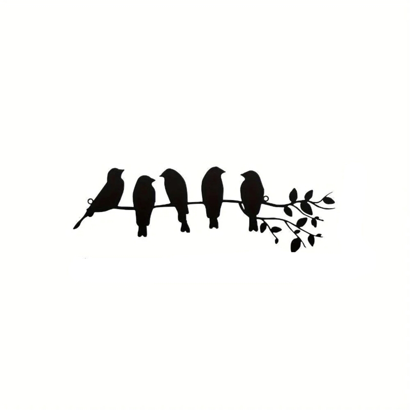 House of Avana Black Metal Birds Silhouette Wall Art Decor