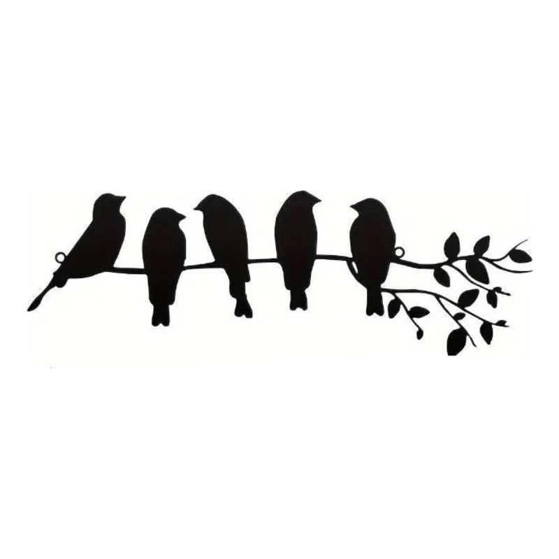 House of Avana Black Metal Birds Silhouette Wall Art Decor