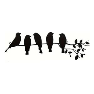 House of Avana Black Metal Birds Silhouette Wall Art Decor
