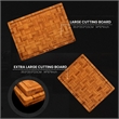 House of Avana Celebration Brown Bamboo Cutting Board Set