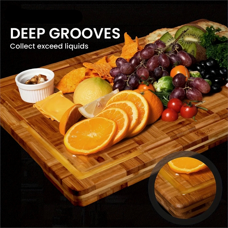 House of Avana Celebration Brown Bamboo Cutting Board Set