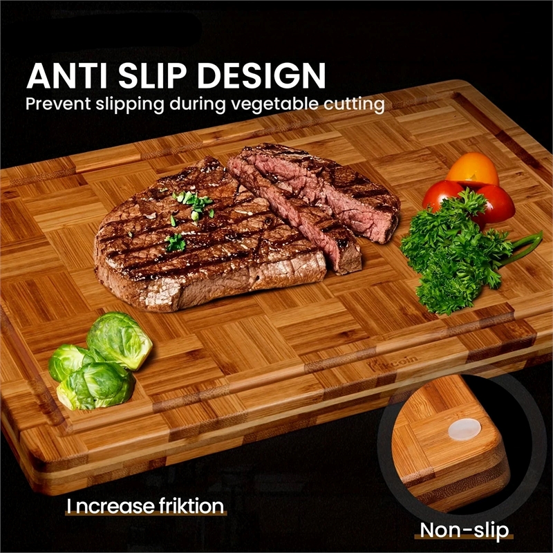 House of Avana Celebration Brown Bamboo Cutting Board Set