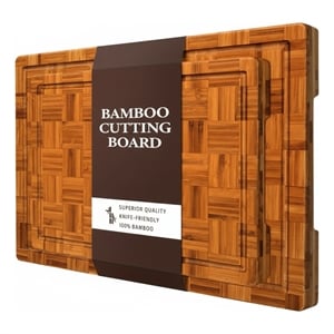 House of Avana Celebration Brown Bamboo Cutting Board Set