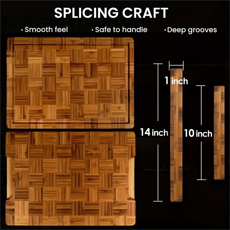 House of Avana Signature Parquet Brown Bamboo Cutting Board