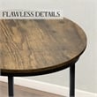 House Of Avana Round Coffee Table with Wood Grain Top