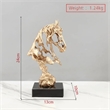 Abstract Hollow  Polyresin Black Horse Head Sculpture