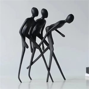 Modern Black Iron Figurine - Luxury Miniature Sculpture