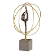 Modern Bronze Gymnast Statue - Abstract Metal Figure Desktop