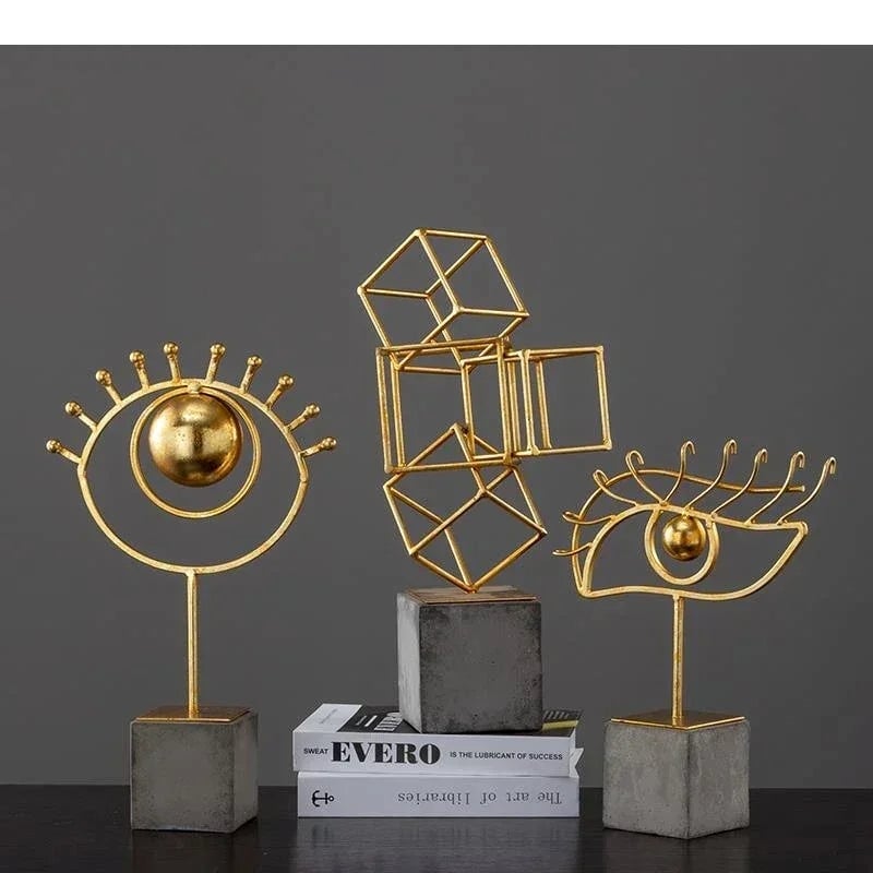 Modern Bronze Gymnast Statue - Abstract Metal Figure Desktop