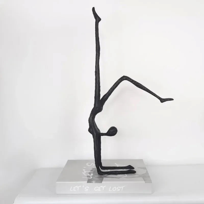Abstract Sculpture - Modern Black Iron Dancer