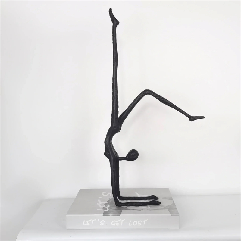 Abstract Sculpture - Modern Black Iron Dancer
