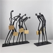 Abstract Statue - Modern Black Metal Pedestal