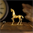 Sculpture - Abstract Gold Brass Horse