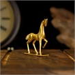 Sculpture - Abstract Gold Brass Horse