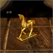 Sculpture - Abstract Gold Brass Horse