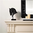 Horse Polyresin Head - Decorative Black Figurine