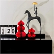 Horse Metal Sculpture - Decorative Black Horse Figurine