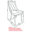 Contemporary Faux Leather and Metal Dining Chair Set of 2 Black and Chrome