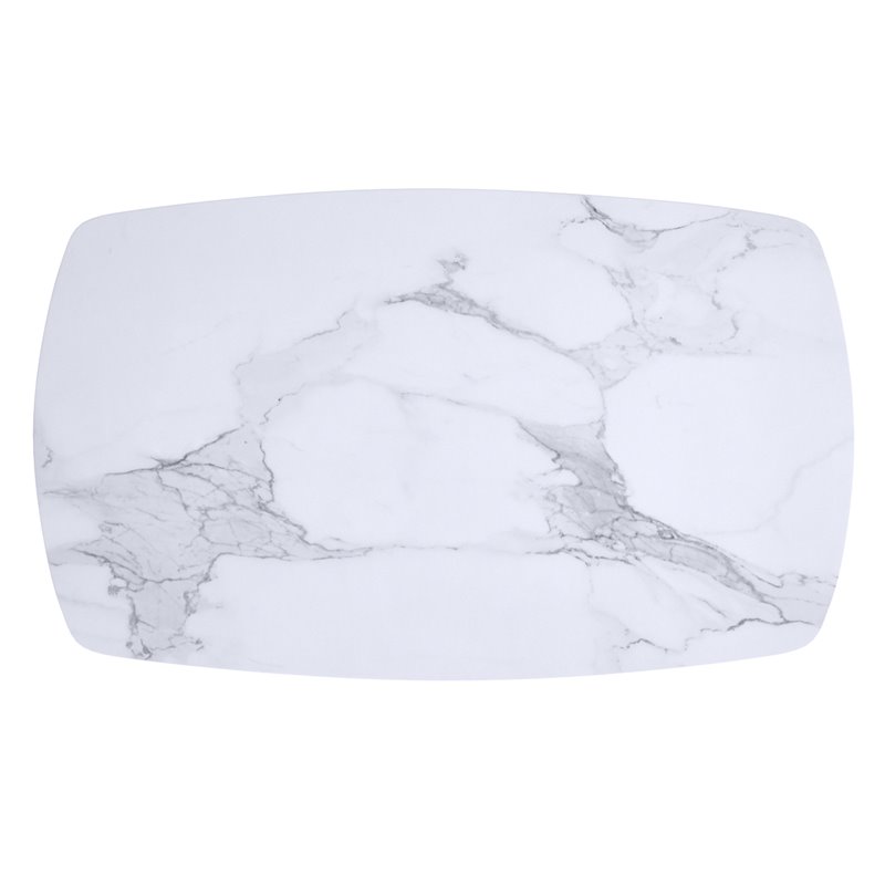 Emery Contemporary Rectangle Engineered Wood Coffee Table in White