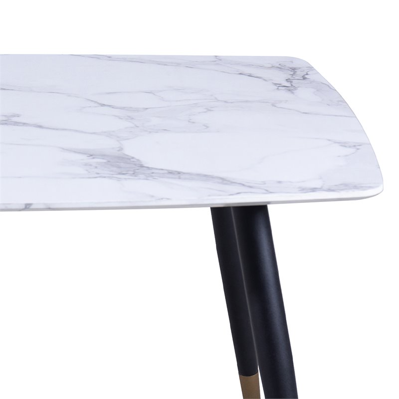 Emery Contemporary Rectangle Engineered Wood Coffee Table in White