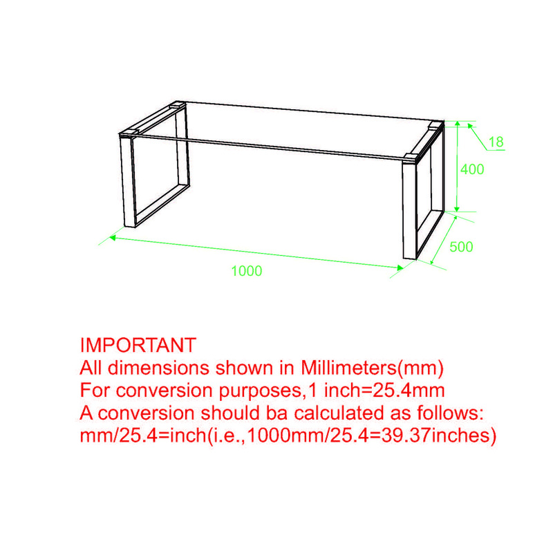 Contemporary Stainless Steel and Glass Coffee Table Silver