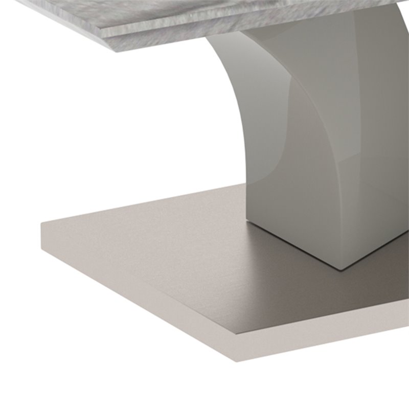 Napoli Modern Faux Marble/Stainless Steel Coffee Table in Gray