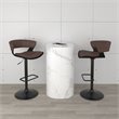 Contemporary Wood and Faux Leather Adjustable Air Lift Stool Brown and Black