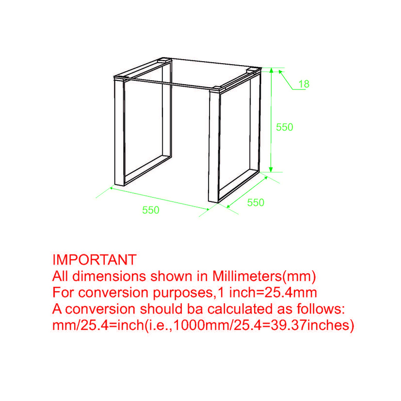 Contemporary Stainless Steel and Glass Accent Table Silver