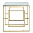 Eros Contemporary Stainless Steel/Glass Accent Table in Gold