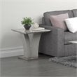 Napoli Modern Faux Marble/Stainless Steel Accent Table in Gray