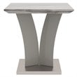 Napoli Modern Faux Marble/Stainless Steel Accent Table in Gray