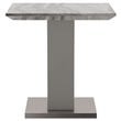Napoli Modern Faux Marble/Stainless Steel Accent Table in Gray