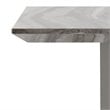Napoli Modern Faux Marble/Stainless Steel Accent Table in Gray