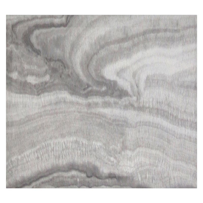 Napoli Modern Faux Marble/Stainless Steel Accent Table in Gray