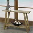 Volsa Rustic Modern 2-Tier Solid Wood Console Table in Reclaimed Gray