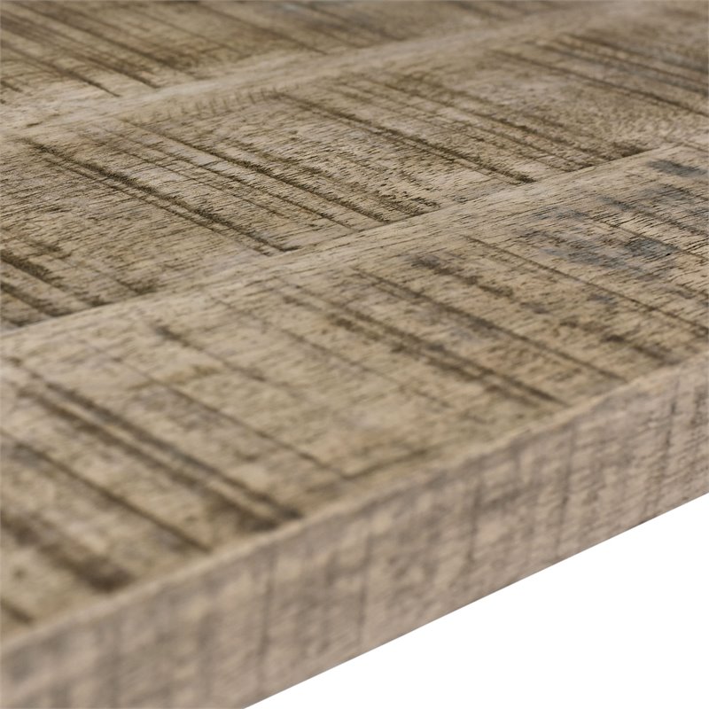 Volsa Rustic Modern 2-Tier Solid Wood Console Table in Reclaimed Gray