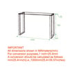 Contemporary Stainless Steel and Glass ConsoleDesk Silver