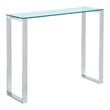 Contemporary Stainless Steel and Glass ConsoleDesk Silver