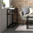 Contemporary Metal and Glass and MDF Console Table Black